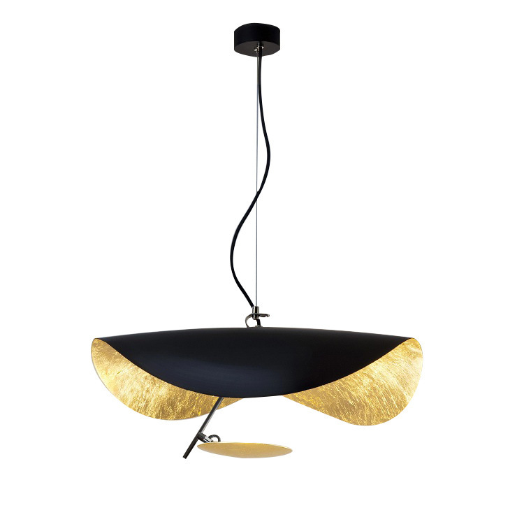 Dorado lámpara de restaurante de lótus creativo led nórdico LED moda lámpara de moda personalidad creativa sala de exposiciones de arte