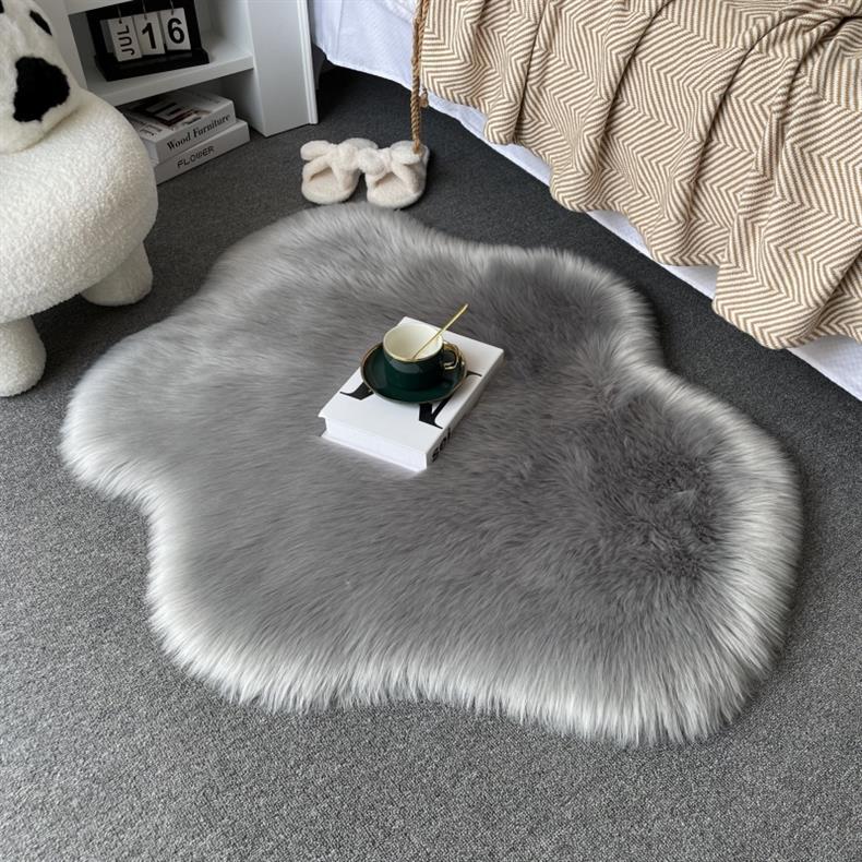 Carpet Door Mat Can Be Cut, Wabi-Sabi Style Carpet, Light Luxury Floor Mat, Silent Tatami Bay Window, Double-Sided Gray-White Carpet
