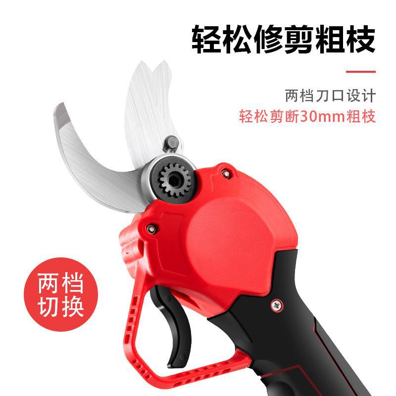 Electric pruning shears, battery-powered electric branch trimming shears, lithium battery electric pruning saw, garden trimmer, factory direct sales