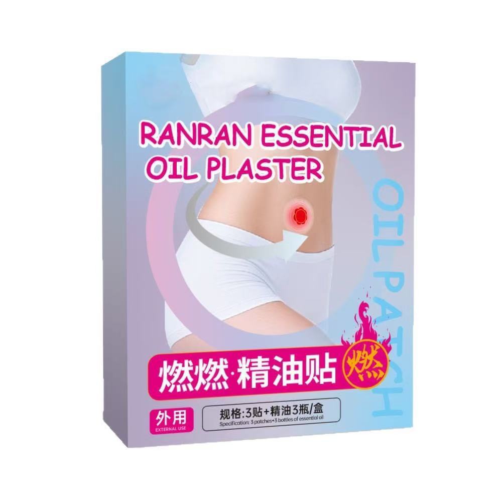 Guo Caotang Warm Moxibustion Belly Patch with Essential Oil Set for Waist and Abdomen Care 3 Patches Plus 3 Bottles specifications