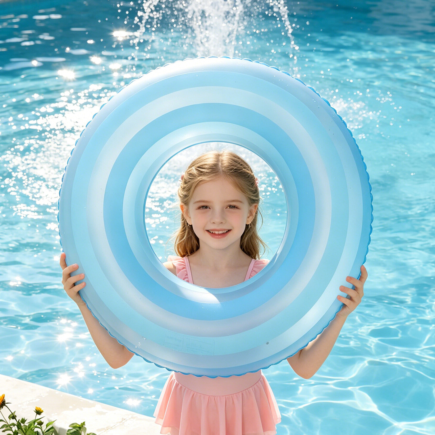Anillo de natación para adultos con bolsas de aire dobles para hombres y mujeres con anillo de salvavidas anti-rollback para principiantes con anillo de flotación inflable en agua