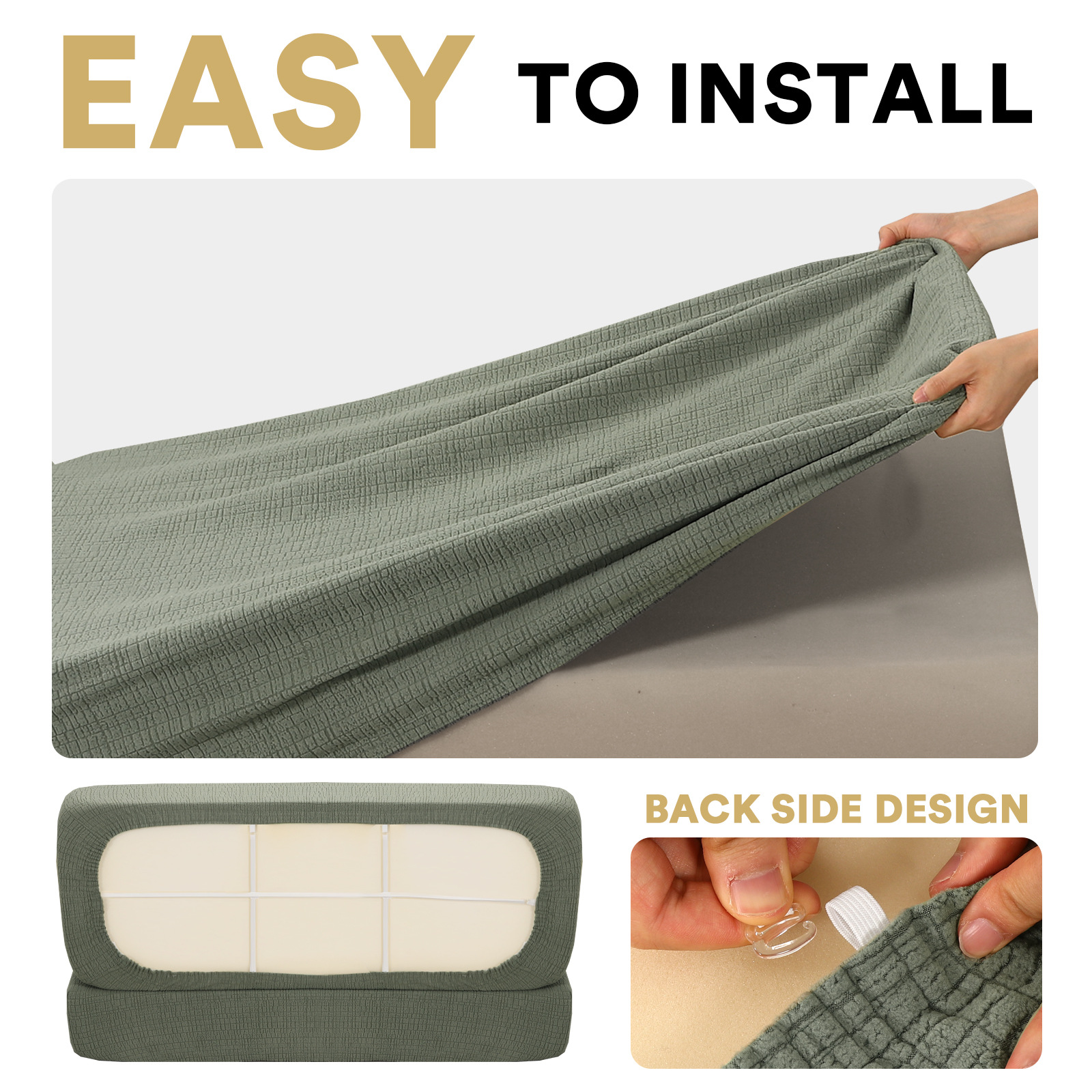 Solid color corn kernel waterproof caravan cover car seat card holder dustproof cushion cover elastic seat cover set