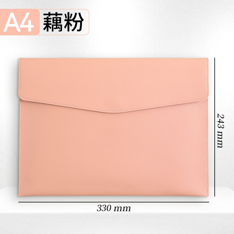 a4 レザーファイルバッグカスタムファイルバッグ情報バッグ防水ビジネスオフィススナップボタン肥厚収納袋プリントロゴ|undefined