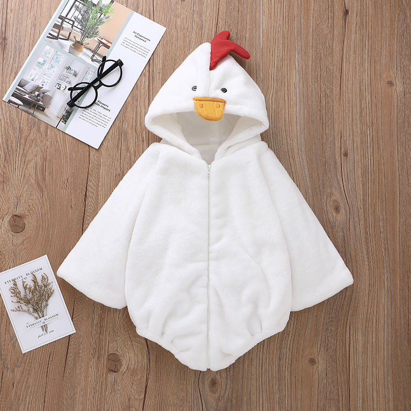 Cute Duck Shape Hooded Baby Zipper Jumpsuit Wholesale Nihaojewelry display picture 1
