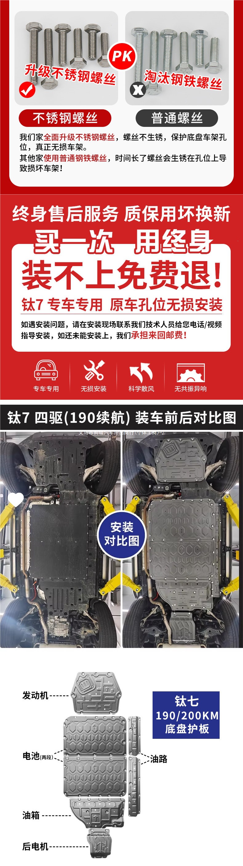 Fang Chengbao Titanium 7 chassis guard, Titanium 7 battery guard, Titanium 7 lower engine guard, original manufacturer for Jingbo