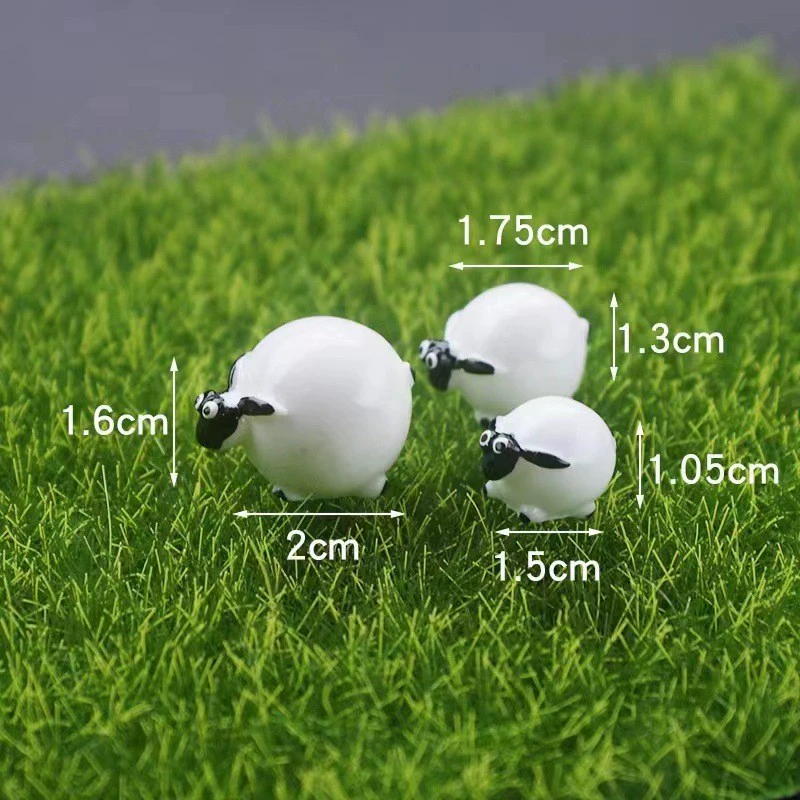 Micro landscape animal couple ornaments succulent bonsai mini resin craft sheep lamb DIY material wholesale