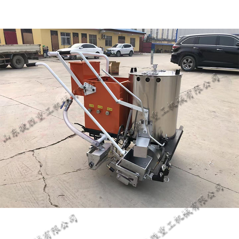 手推式热熔划线机 双层不锈钢喷线机 小型移动式市政道路标线机