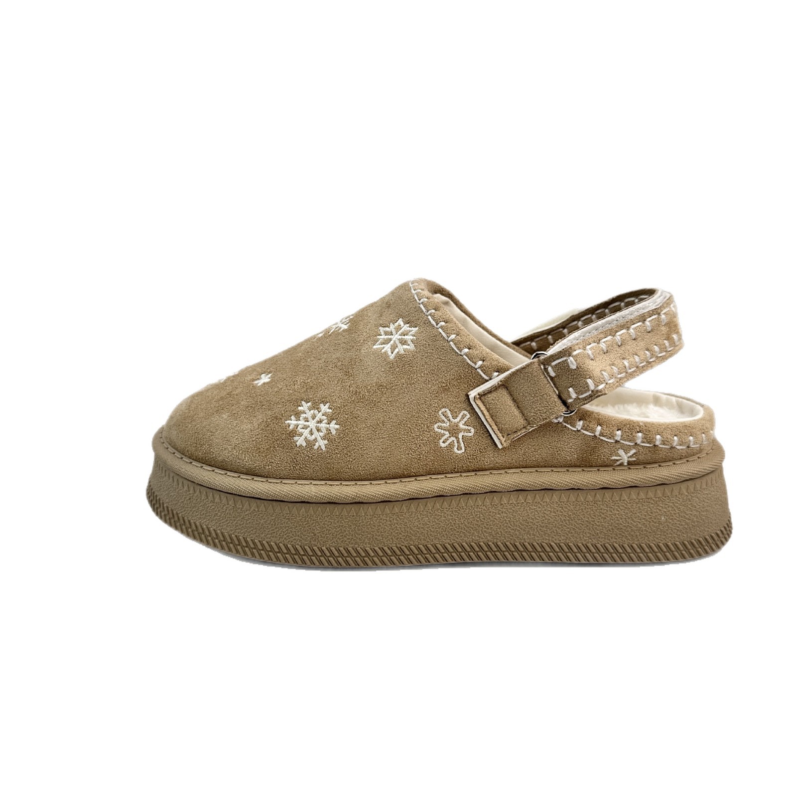 Zapatos de lana de invierno y otoño, zapatos de algodón suaves para mujeres, zapatillas de algodón casuales para mujeres.