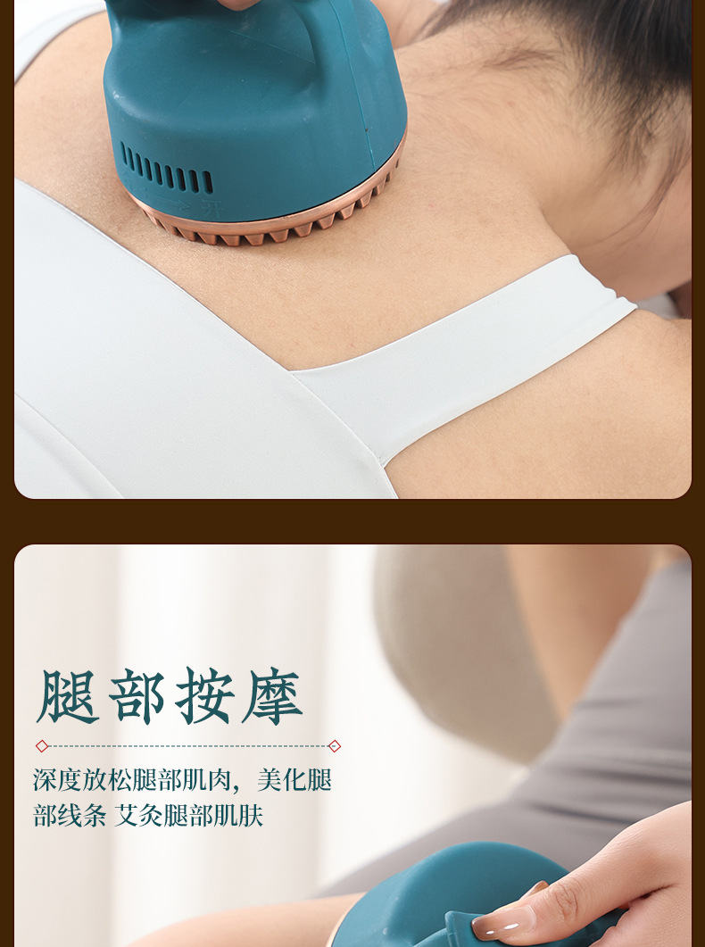 Brass Moxibustion Massage Tool Set with Gua Sha Cup and Meridian Brush 108 Aged Moxa Cones for Body and Abdominal Care specifications