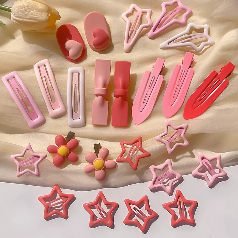 Fuchsia hairgrip, bangs, hairpins, cute hair accessory, 2024 years
