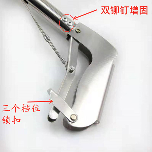 Outdoor snake clamp, stainless steel eel clamp, fish pliers to catch the sea, double-sided blunt tooth snake catching loach hook pliers