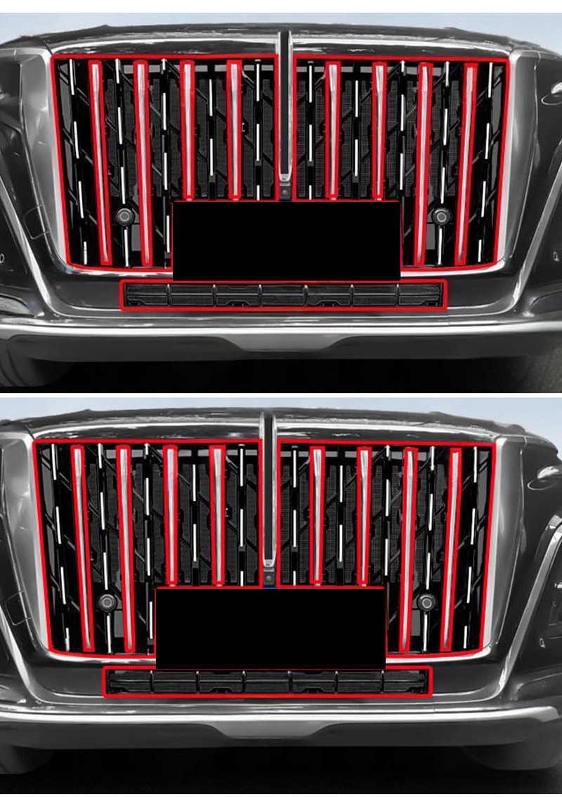 Suitable for 23-25 model Hongqi HS3, insect-proof grille and radiator protection net, snap-on installation, no disassembly required for modification