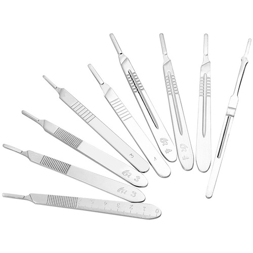 Stainless steel thickened handle veterinary practice surgical knife No. 3 handle No. 4 handle carving knife biological anatomy knife