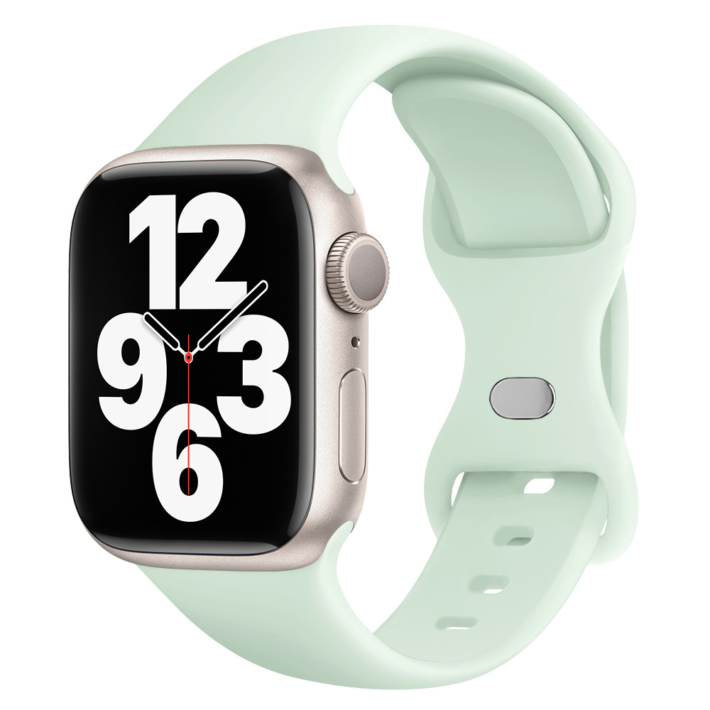 Aplicable AppleWatch Butterfly Buckle Silicone Deportivo correa de reloj Iwatch9876 generación / se inteligente
