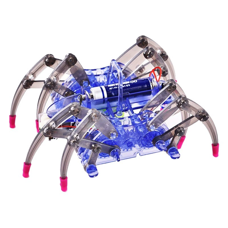 Робот-паук механический восьмифутовый Электрический для ползания в начальной и средней школе ручной работы небольшое изобретение научное производство DIY материал