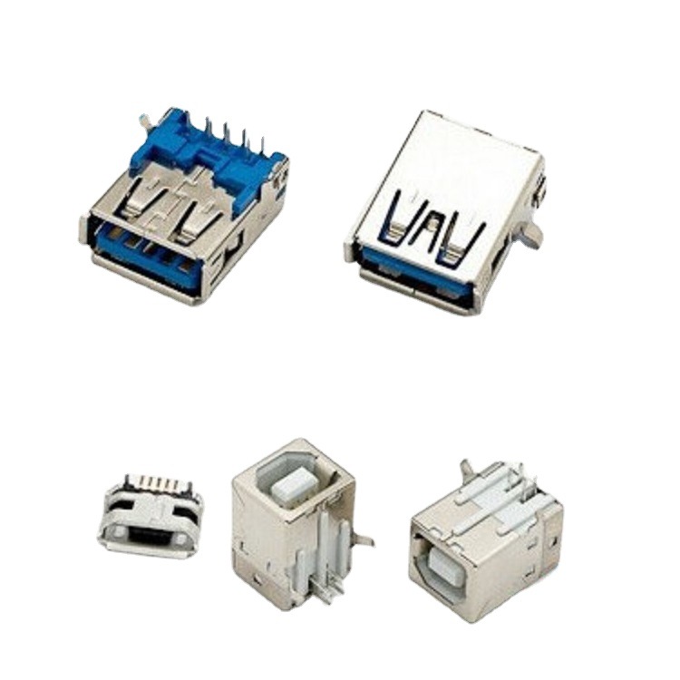 批发90度USB插座3.0/USB插口2.0  供应B型USB母座 卧式B母USB接口