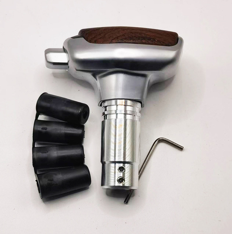 Cross-border yacht-style gear shift knob, button-type cabin accessory, carbon/wood grain universal gear shift knob