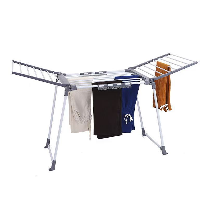 Doble alas pesadas plegables toallas perno de secado sala de estar dormitorio al aire libre piso casero balcón perno de secado
