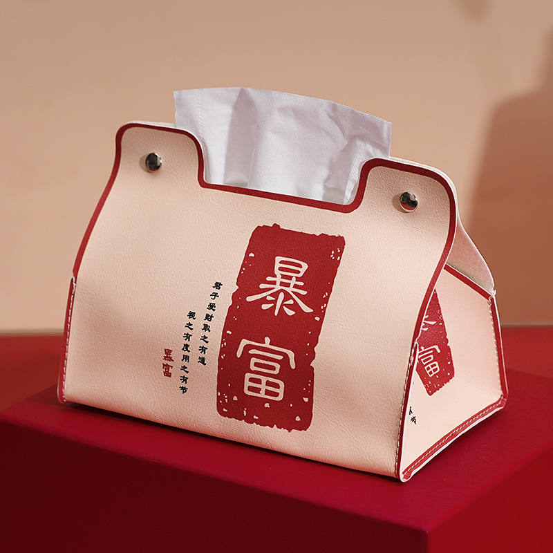 Alta apariencia nacional moda hogar impermeable rica caja de pañuelos dormitorio coche sala de estar universal de almacenamiento multifuncional caja de pañuelos