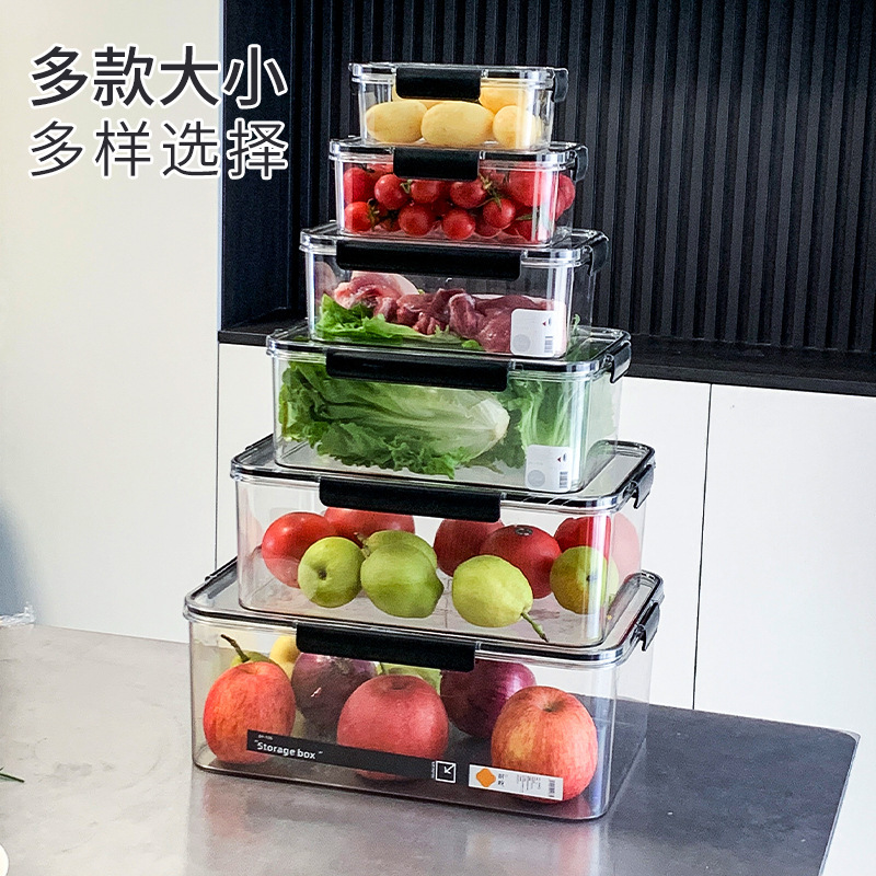 食品鮮度保持ボックスpet高透明冷蔵庫収納ボックス大容量キムチシール収納ボックス青果物収納ボックス|undefined