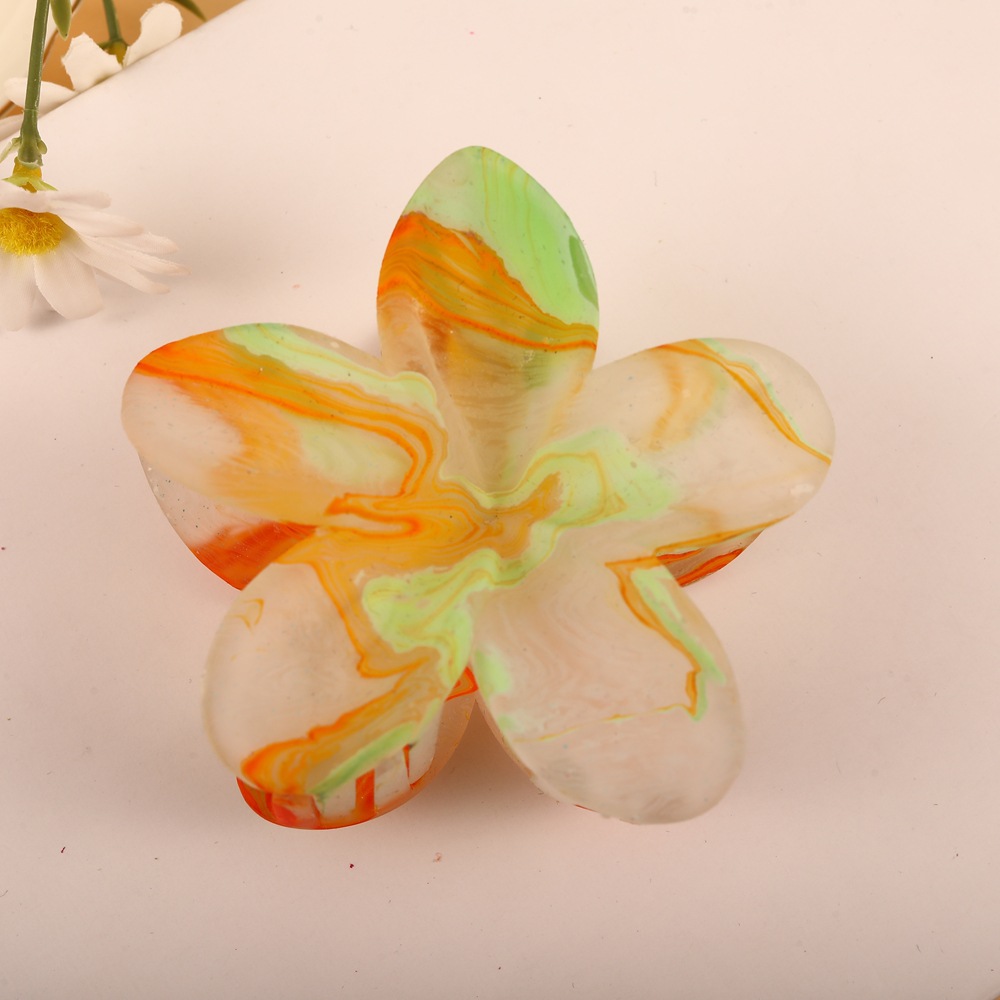 Women's Gender Elegant Lady Women's Plumeria Plastic Hair Claws