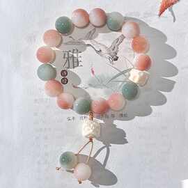 绕指柔醒狮解压文玩真品盘玩森系手持菩提手串女孩招财猫佛珠