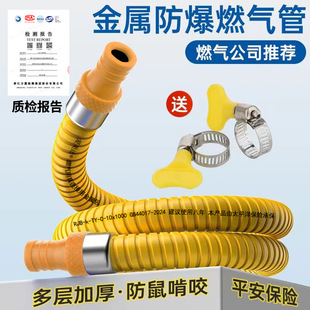 New national standard metal coated hose gas pipe natural gas liquefied gas universal GB44017-2024 gas pipe
