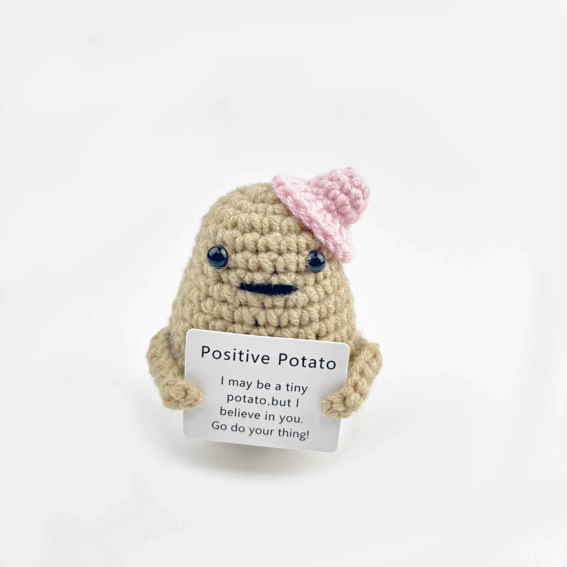 Transfronterizo al por mayor hecho a mano de punto de felpa de energía positiva de la patata emocional vegetal adornos de frutas de juguete pequeño regalo