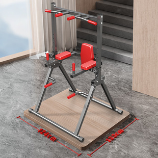 Folding horizontal bar multifunctional indoor and household courtyard type steel pipe telescopic pull-up device non-punching professional fitness rack