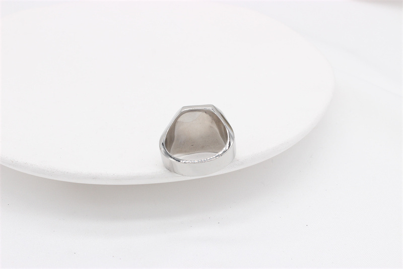 21g Weight Artificial Gemstones Inlay Material Rings Classification 1 Piece Quantity Holiday, Banquet Occasion Titanium Steel Material Square Pattern Men's Gender Inlay Design Simple Style Style Simple Style Square Titanium Steel Inlay Artificial Gemstones Men's Rings 21