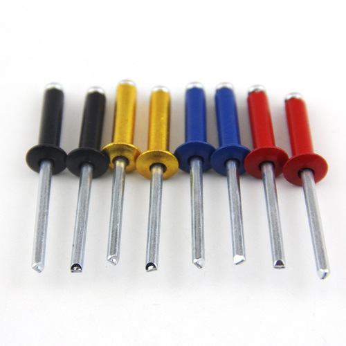 BB4C wholesale colorful aluminum core blind rivets yellow black red blue rivets decorative nails round head open type aluminum