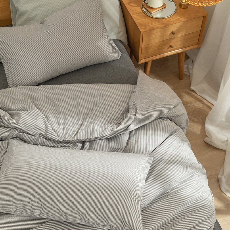 Påslakanset i ren bomull minimalistisk japansk stil_voghion.com