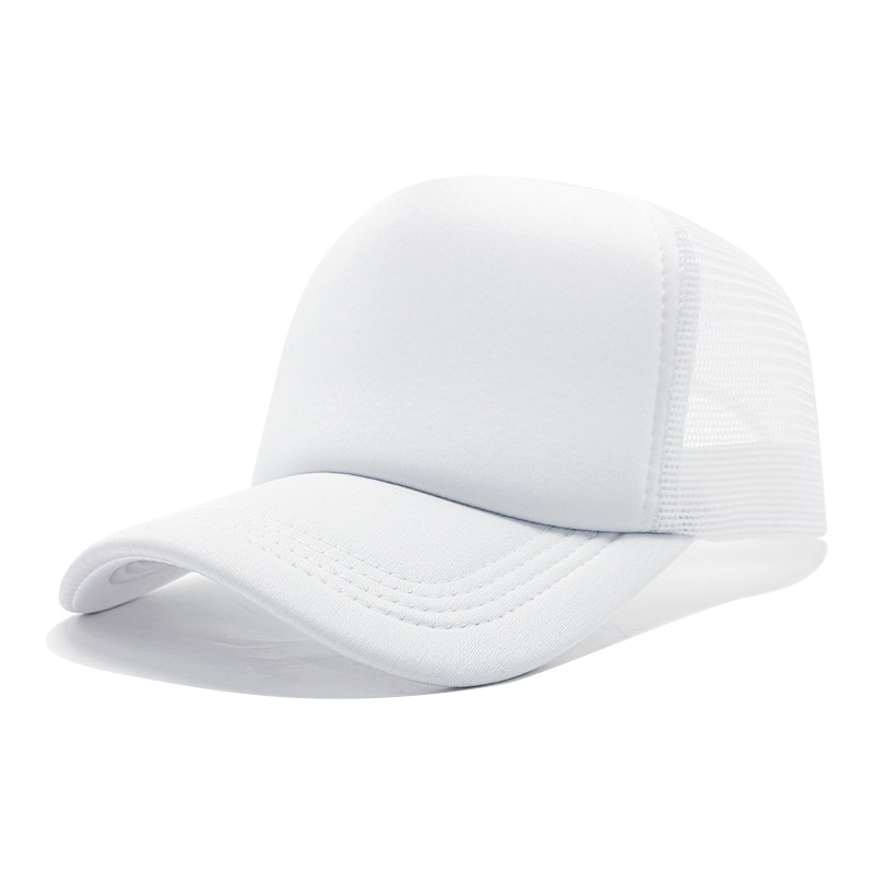 Gorra de malla de color sólido para exteriores transfronteriza, gorra con visera de protección solar, logo bordado, placa ligera transpirable, gorra de béisbol de malla al por mayor