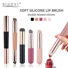 硅胶唇刷带盖迷你口红刷Q弹可清洗晕染遮瑕刷便携化妆刷工厂批发