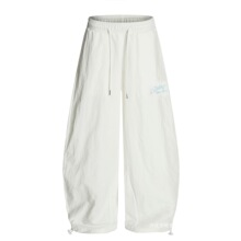 创意新款2025都市纯色休闲女装宽筒裤弯刀休闲裤货源直批10蓝色薄