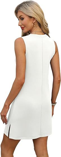 V-neck Sleeveless Solid Colour Skirt Set For Women Summer Style_voghion.com