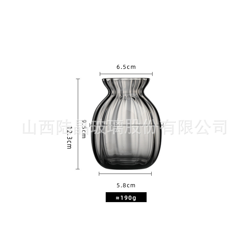 vasijas de vidrio medieval estilo nórdico calabaza vasijas de vidrio de cristal vasijas hechas a mano decoración de flores caseras