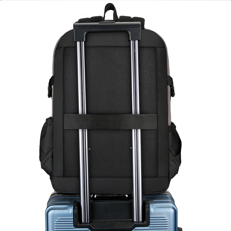 2022新款商务电脑包 多功能简约双肩背包大容量学生书包一件代发