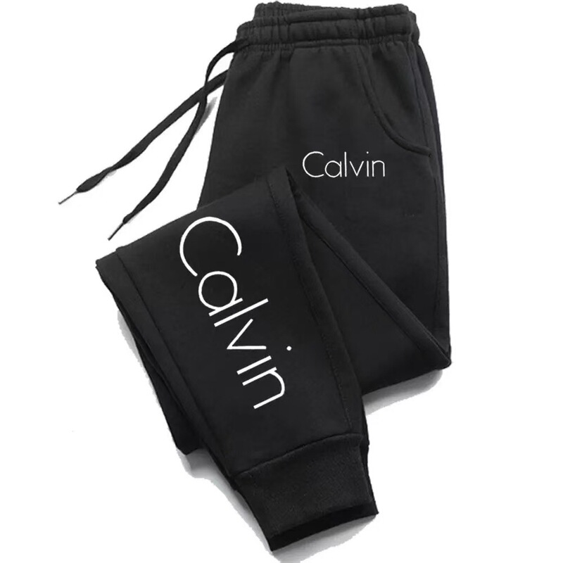 New Cross-Border Versatile Jogger Loose Sweatpants Unisex Casual Fleece-Lined Sports Pants Fitness Long Pants Cotton Fashion Style