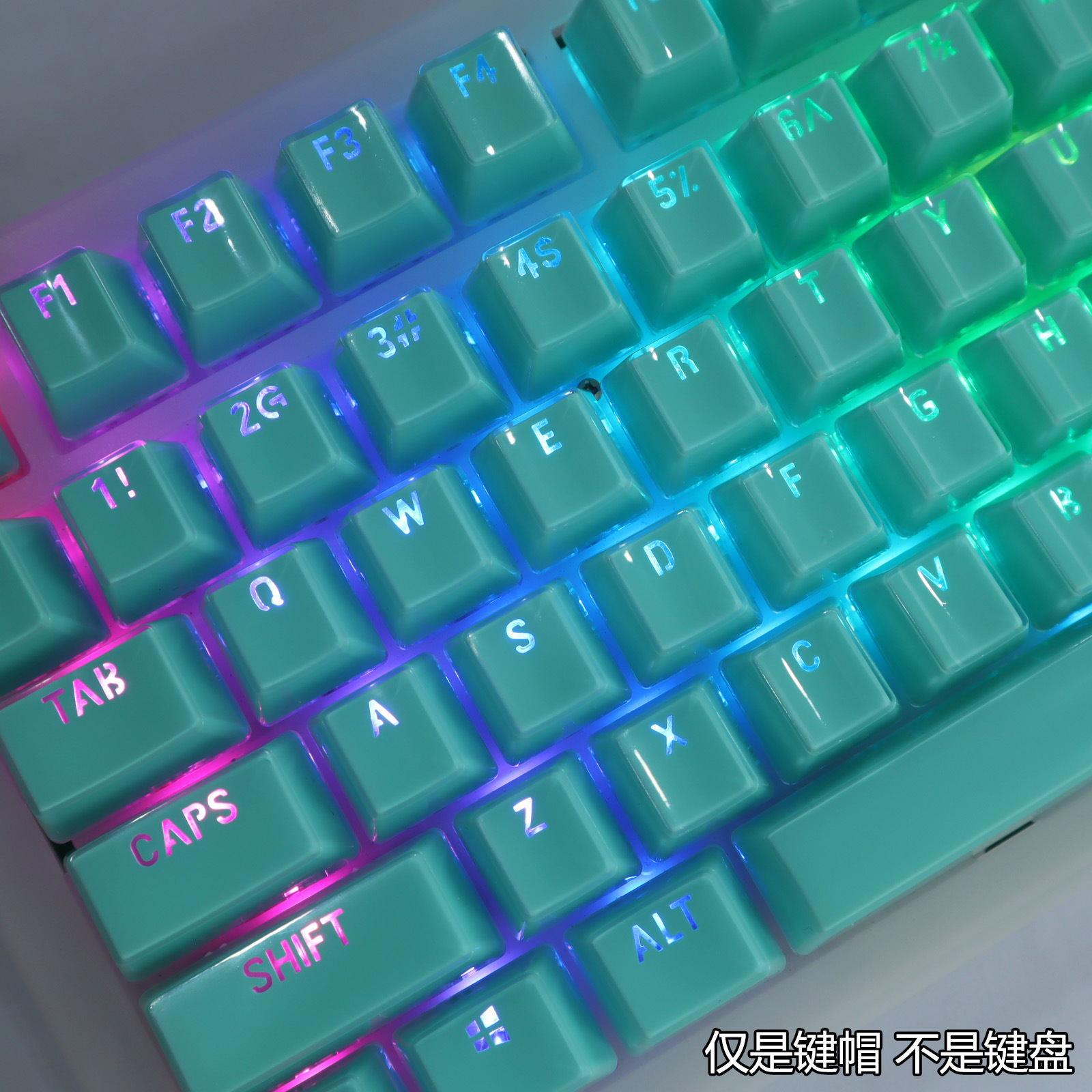 Capas de teclado mecánico personalizado cuadrado punk chica polvo de cristal de color transparente caracteres luminosos 104 teclas capas de teclado