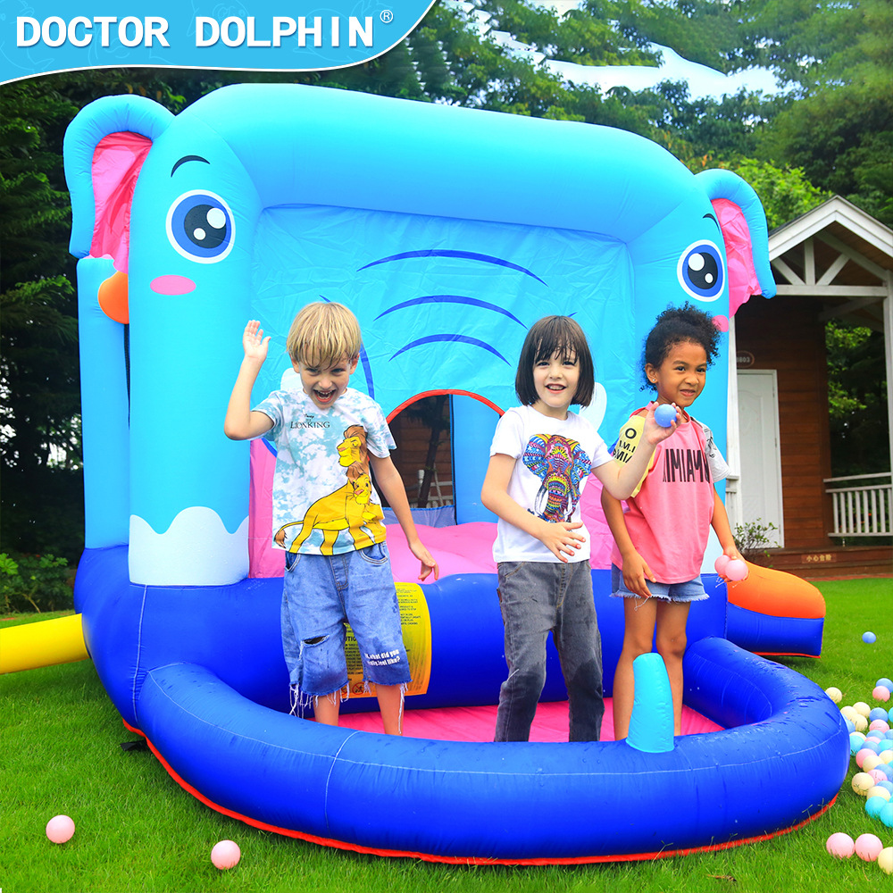 Doctor Dolphin | Castillo inflable para el hogar de los niños para el hogar pequeño tobogán de trampolín inflable interior y exterior para niños