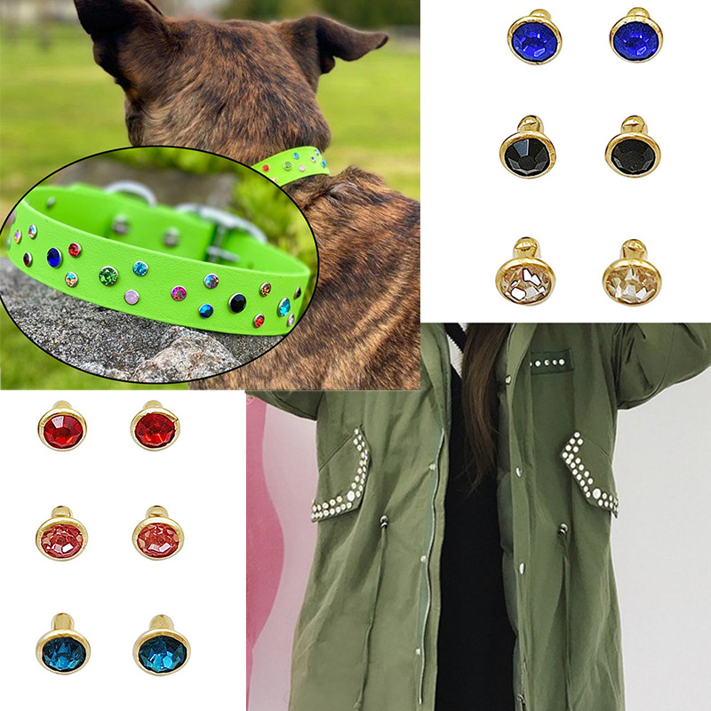Factory Wholesale DIY Gold-Edge Colorful Grade A Beads Fashion Accessories Clasp Decorative Accessories Glass Crystal Diamond