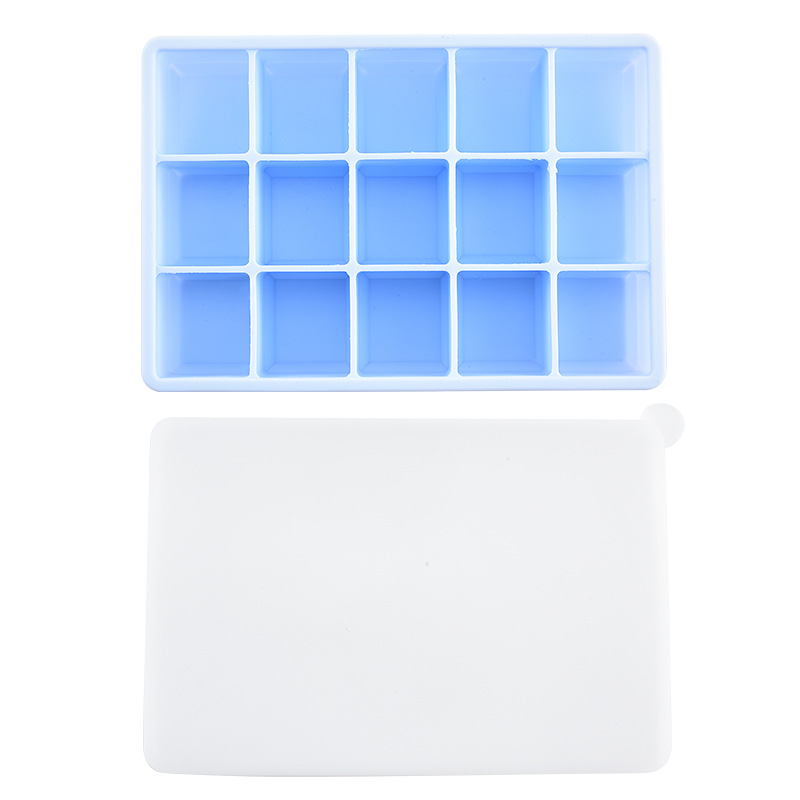 Molde de silicona para hielo transfronterizo, bandeja de hielo de grado alimenticio con tapa de silicona, bandeja de hielo de 15 compartimentos, bandeja de hielo de 24 compartimentos image 7
