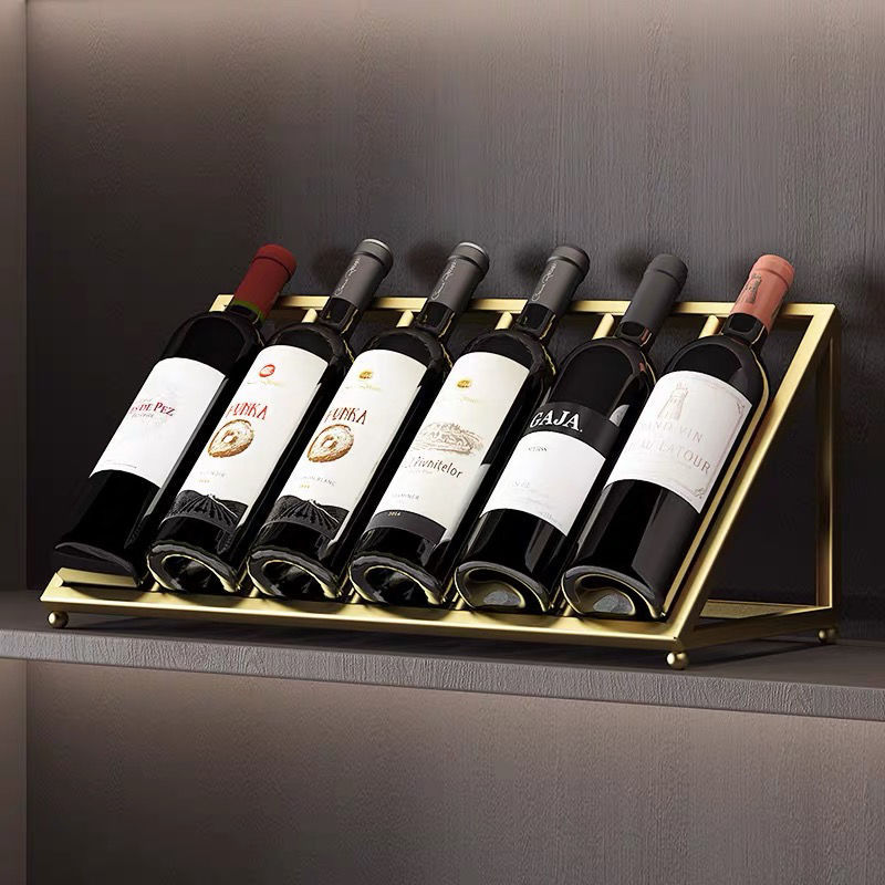 High-End Wine Rack Cabinet for Home Desktop Wine Storage, Tilted Wine Bottle Rack, Wine Rack for Home Living Room Display Rack