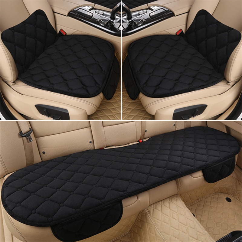 Car Seat Cushion Winter Crystal Short Plush Half Pack Thickened Non-Slip