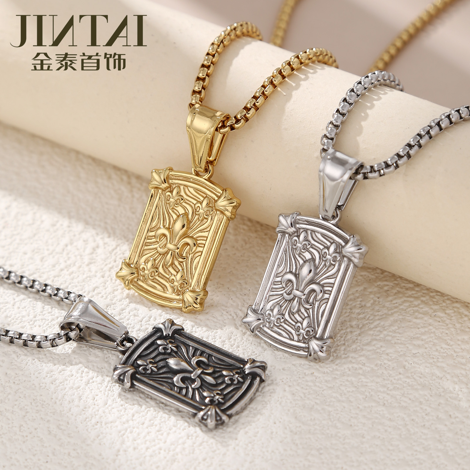 2026 New Cross-Border Hot-Selling Amazon Aliexpress Creative Trendy Simple Versatile Stainless Steel Men's Pendant