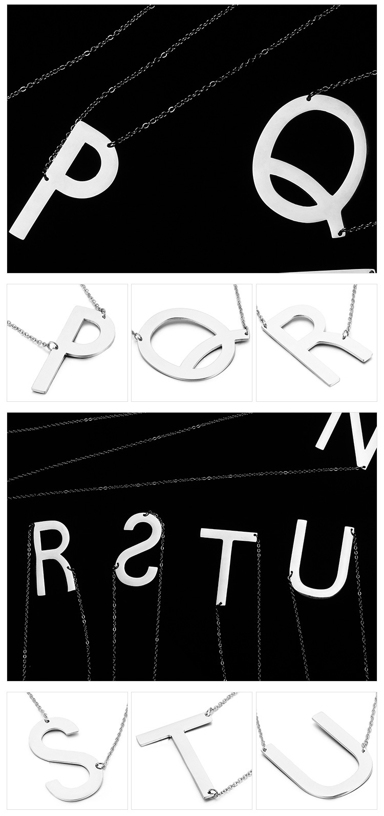 Necklace Classification 304 Stainless Steel Chain Material Travel Occasion PVD Coated 18K Gold Plated Letter Titanium Steel Fashion Waterproof Non Tarnish Necklace