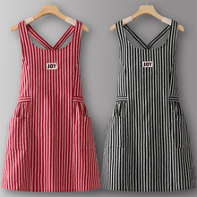 纯棉围裙厨房家用2023新款网红护衣餐饮专用做饭工作服女漂亮时尚