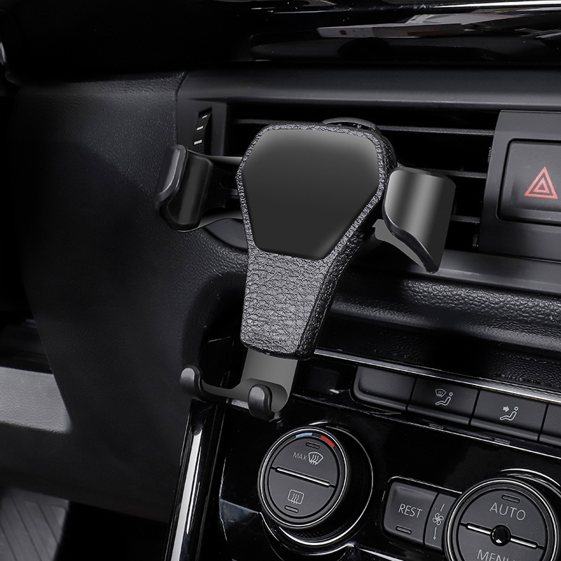 가죽 패턴 휴대 전화 홀더 블랙