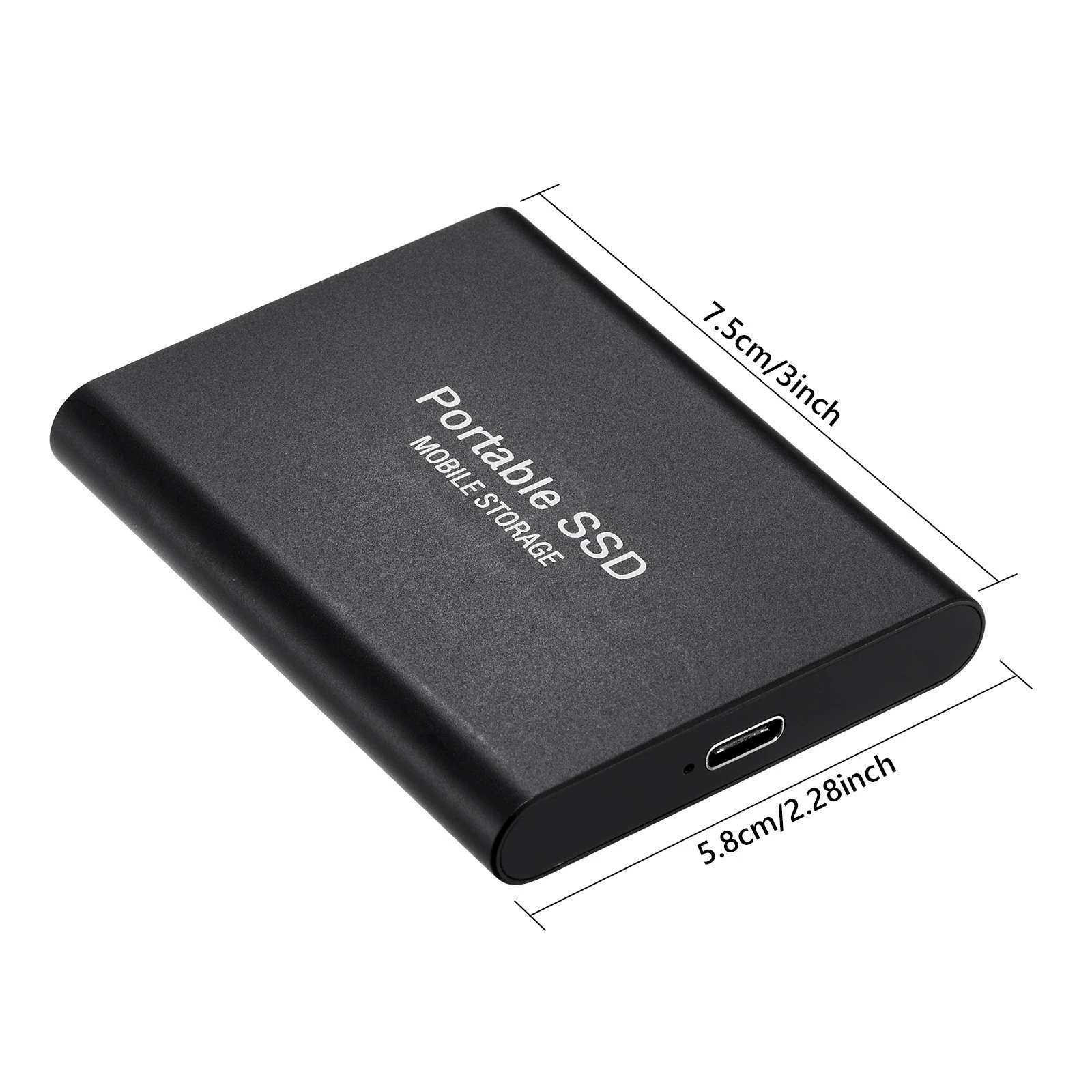 25 кросс-бордер SSD мобильный жесткий диск 16ТБ 8ТБ 4ТБ 2ТБ 1ТТ ультратонкий высокоскоростной твердотельный накопитель расширение большой ёмкости
